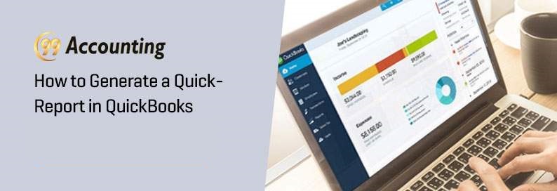 How to Generate a Quick Report in QuickBooks